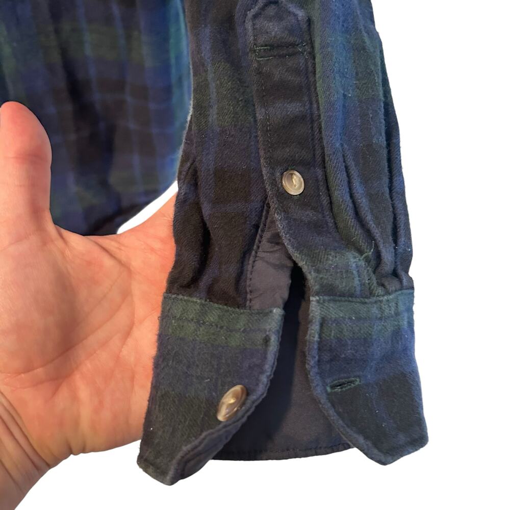 The North Face Button Down Shirt Large Blue Green Plaid Outdoor Hiking Casual - Picture 13 of 16